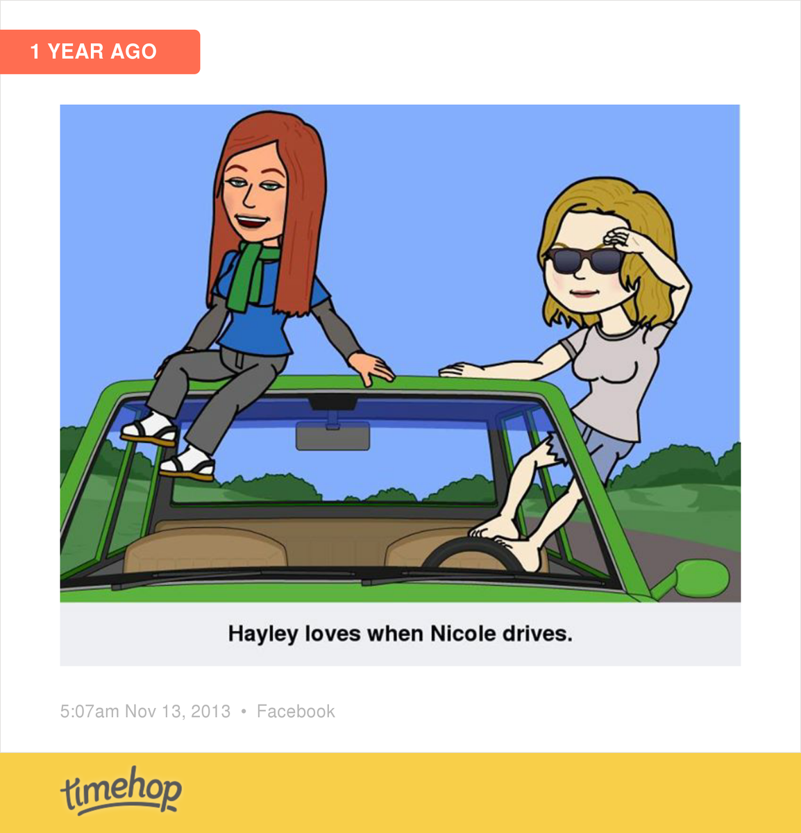 HayleyTennant's tweet photo. And a year later she was driving Miss Daisy around again. Can't remember what we were up to. Some kind of mischie... http://t.co/LbTfTJ5dSj