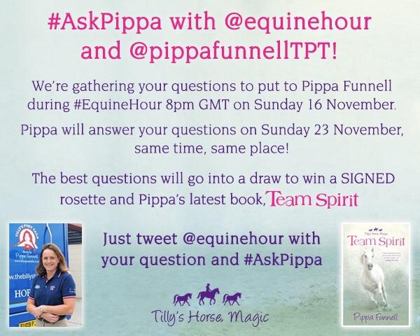 EquineHour's tweet photo. Ask Pippa Funnell a Question at #EquineHour this Sunday &amp; you could win a signed Rosette &amp; a copy of Pippa's new book http://t.co/GRVsqkCw9N