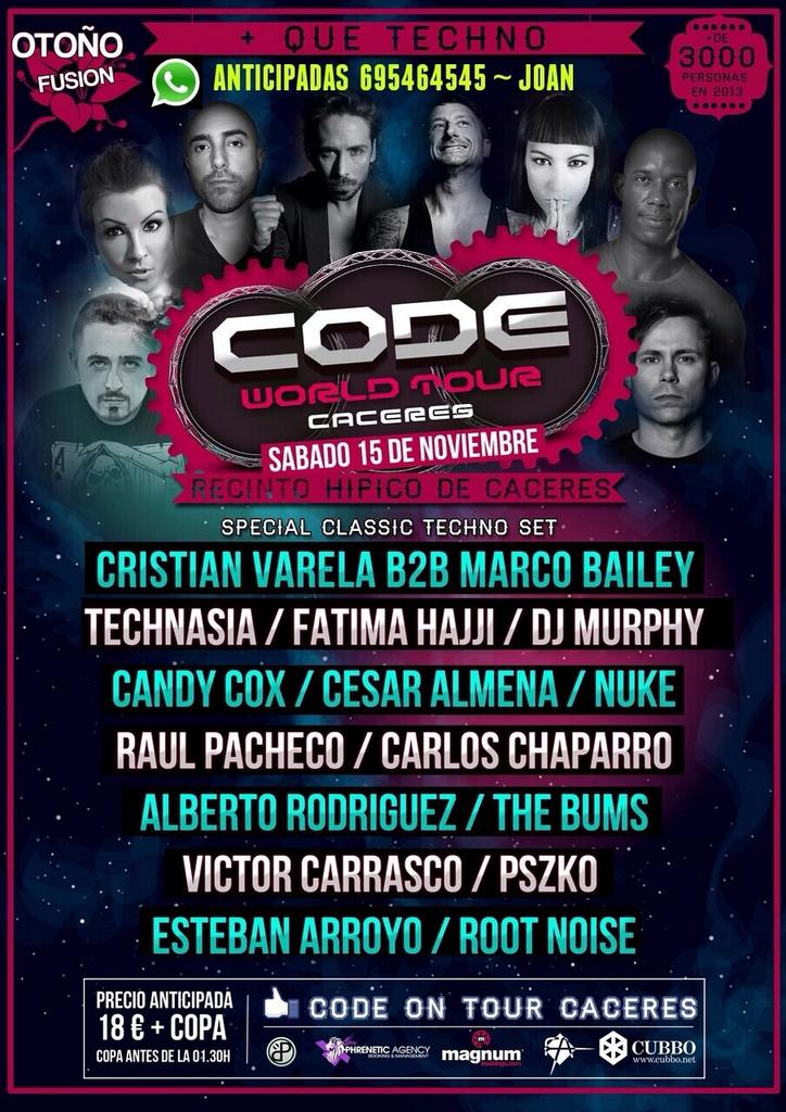 JoanRRPP's tweet photo. Últimas entradas anticipadas para 
@codeworldtours 
 
Sólo un día para conseguir tu anticipada
<18€+ copa> 695464545 http://t.co/apWeImO812