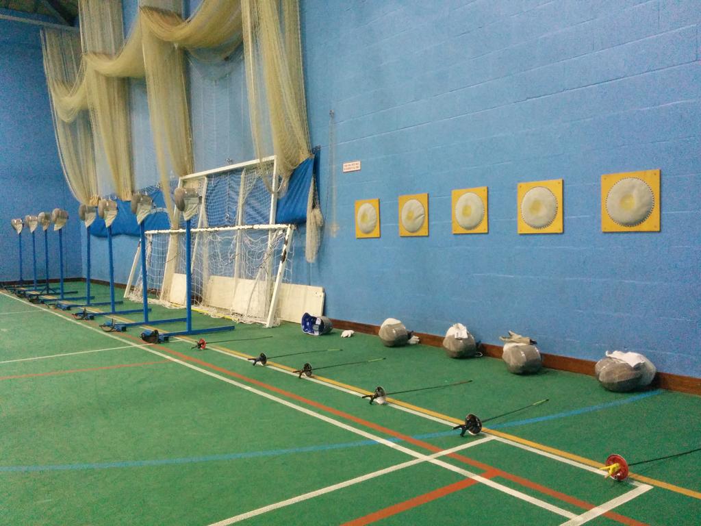 FencingGuernsey's tweet photo. All set for a PE session at Elizabeth College http://t.co/X7X9M03Qv7