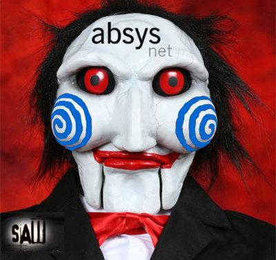 heavytecarios's tweet image. ¿Os habéis fijado que el imagotipo de #absysnet2 es un poco terrorífico? #saw #webopac