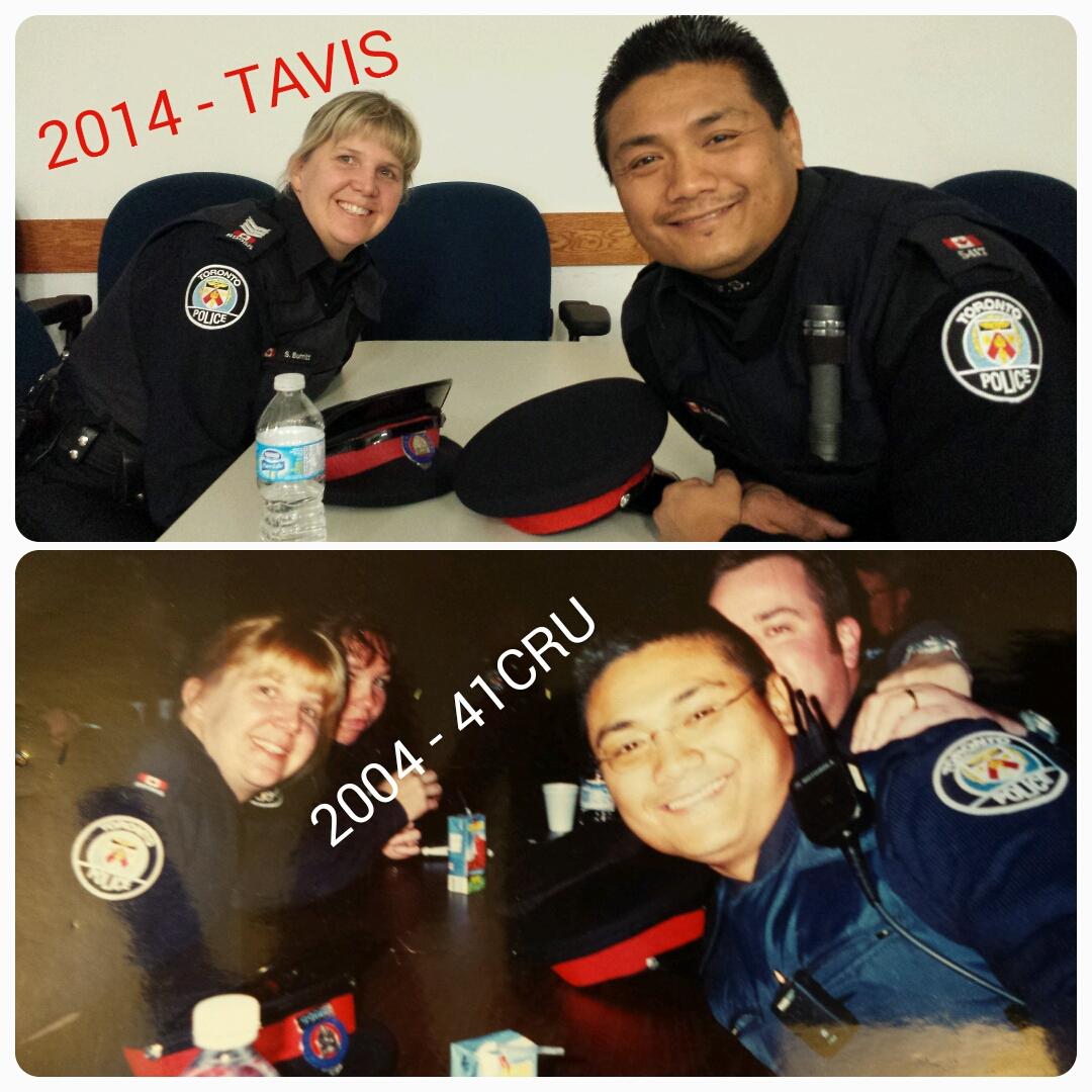 StephBurrittTPS's tweet photo. Can you tell the difference? A decade apart. #throwbackthursday @TAVISTPS @DPSU_TPS @JerryandKevin41 @TorontoPolice http://t.co/yiDaq4zE6M