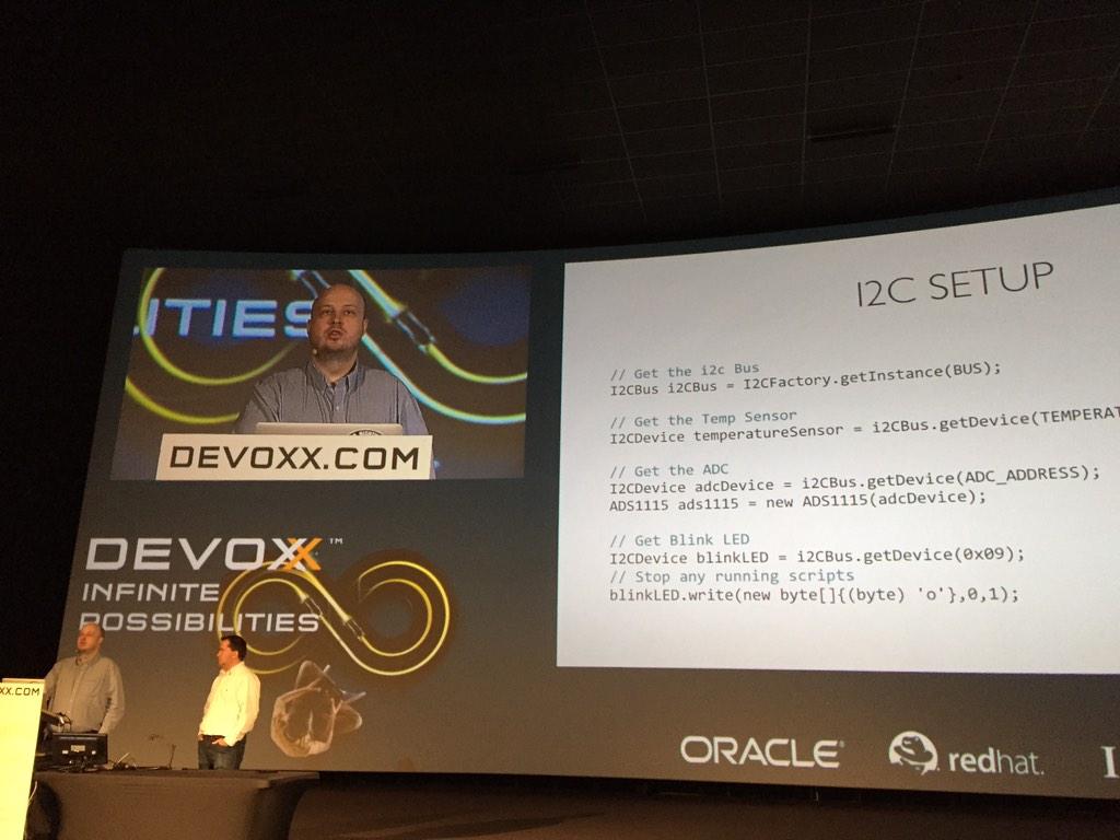 savageautomate's tweet image. More #Pi4J love at #Devoxx Thanks @richardbair @jasperpotts #IoT #Java