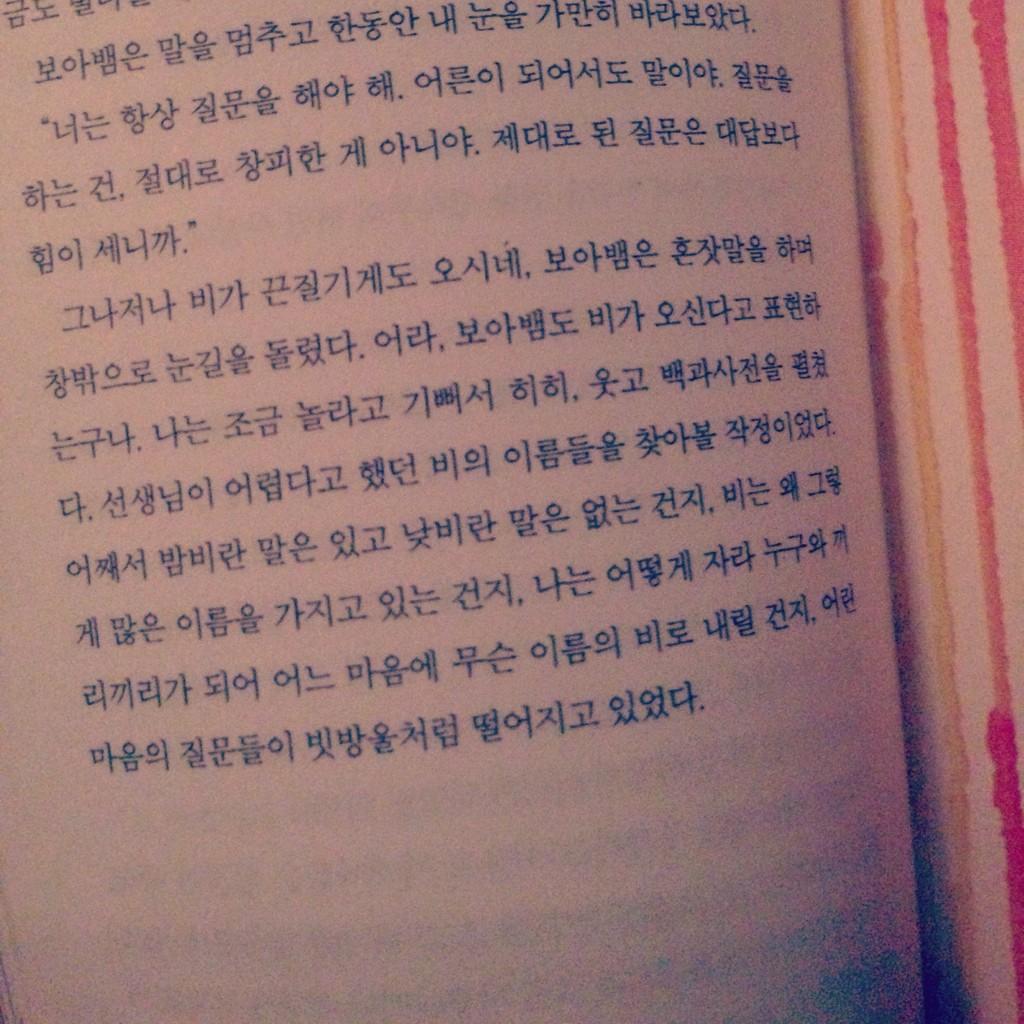 나는 어떻게 자라 누구와 끼리끼리가 되어 어느 마음에 무슨 이름의 비로 내릴 건지, 어린마음의 질문들이 빗방울처럼 떨어지고 있었다._황경신, 한입 코끼리