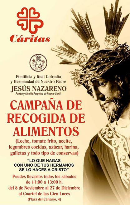 VisitPteGenil's tweet photo. Campaña de recogida de alimentos del 8/11 al 27/12 en el Cuartel de las Cien Luces todos los sábados de 11:00 a 13:00 http://t.co/rG9pt5PWvH