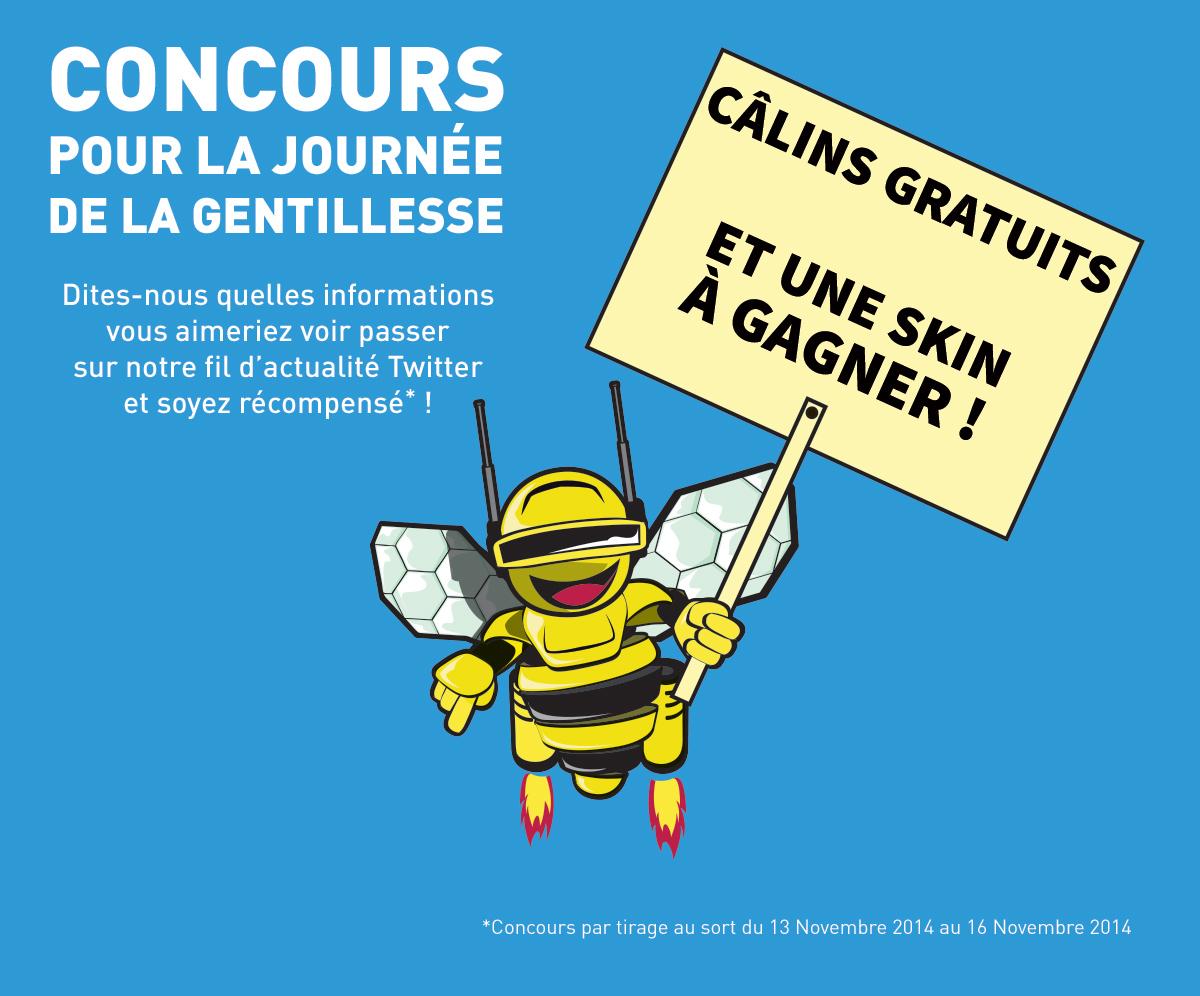 buzzebizz's tweet image. [CONCOURS] Une skin à gagner par tirage au sort pour toute suggestion donnée !
Règlement : buzzebizz.com/fr/content/34-…