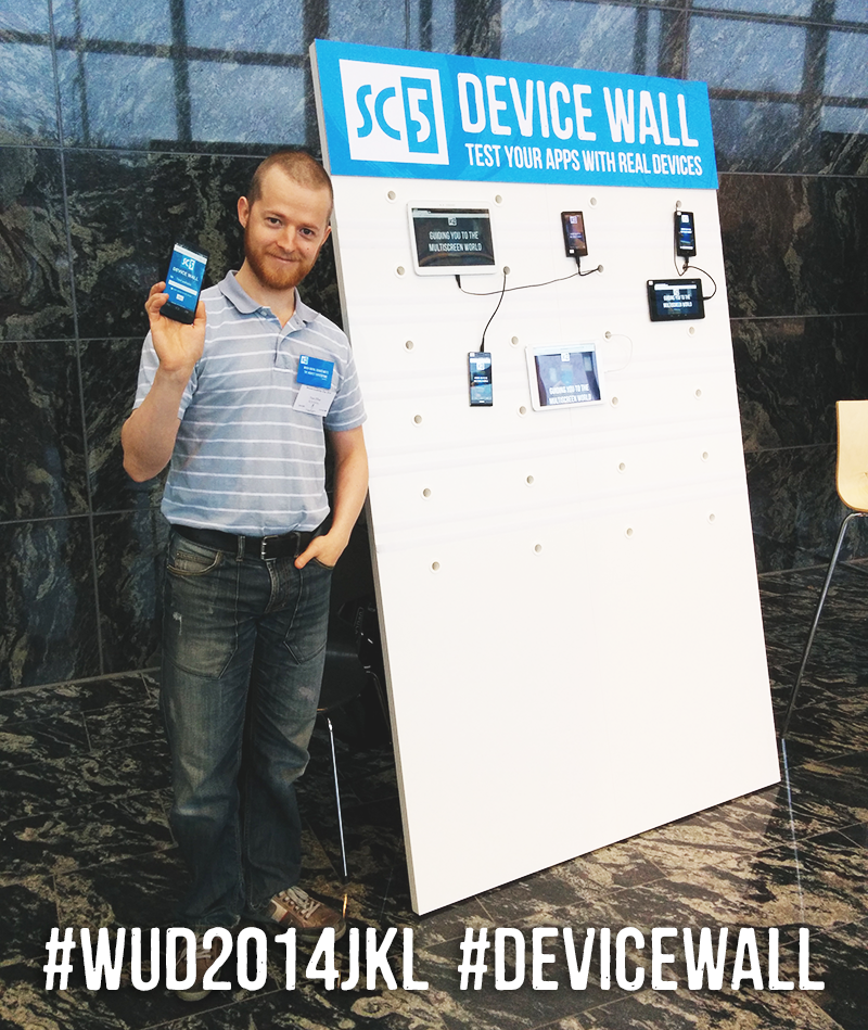 nordcloudfin's tweet photo. Täällä me ollaan! Tule moikkaamaan, ja kuulemaan lisää siitä, miksi #devicewall on niin mahtava juttu! #wud2014jkl http://t.co/eydhM5tIMO