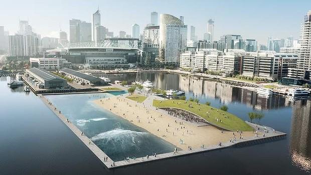 _wonderwater's tweet photo. A new urban swimming proposal for a floating wave pool in Melbourne: http://t.co/CSyBcO6pvo #UrbanPlunge @ArupGroup http://t.co/OVCoMQJp7n