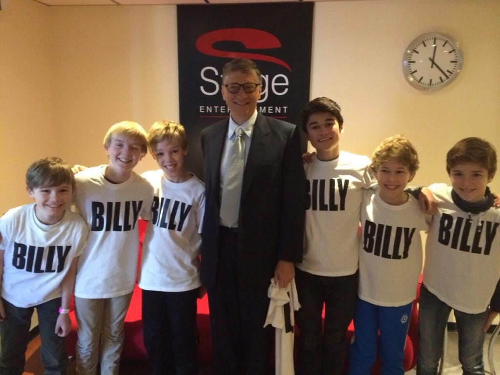 De Billy's ontmoeten Bill Gates!  @Circustheater #BillyElliotNL