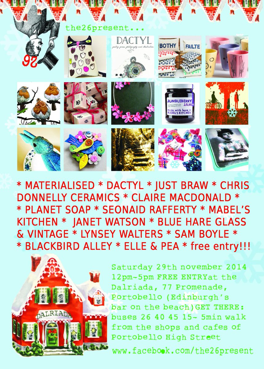 the26present's tweet photo. We're so proud to announce our pop-up line up #excited #winterfun #portypopup #edinburghpopup #novemberiscraftytime http://t.co/MIogP02nQ6
