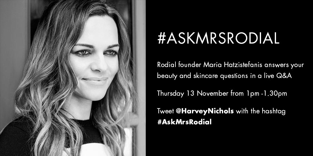 Just over an hour until <a href="/MrsRodial/">Maria Hatzistefanis</a> will be answering your beauty questions! Send them using #AskMrsRodial #BBloggers