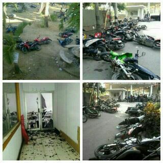 Azransiara's tweet image. Protap pengamanan Polrestabes Makassar patut dipertanyakan. #SaveUNM #SavePERS