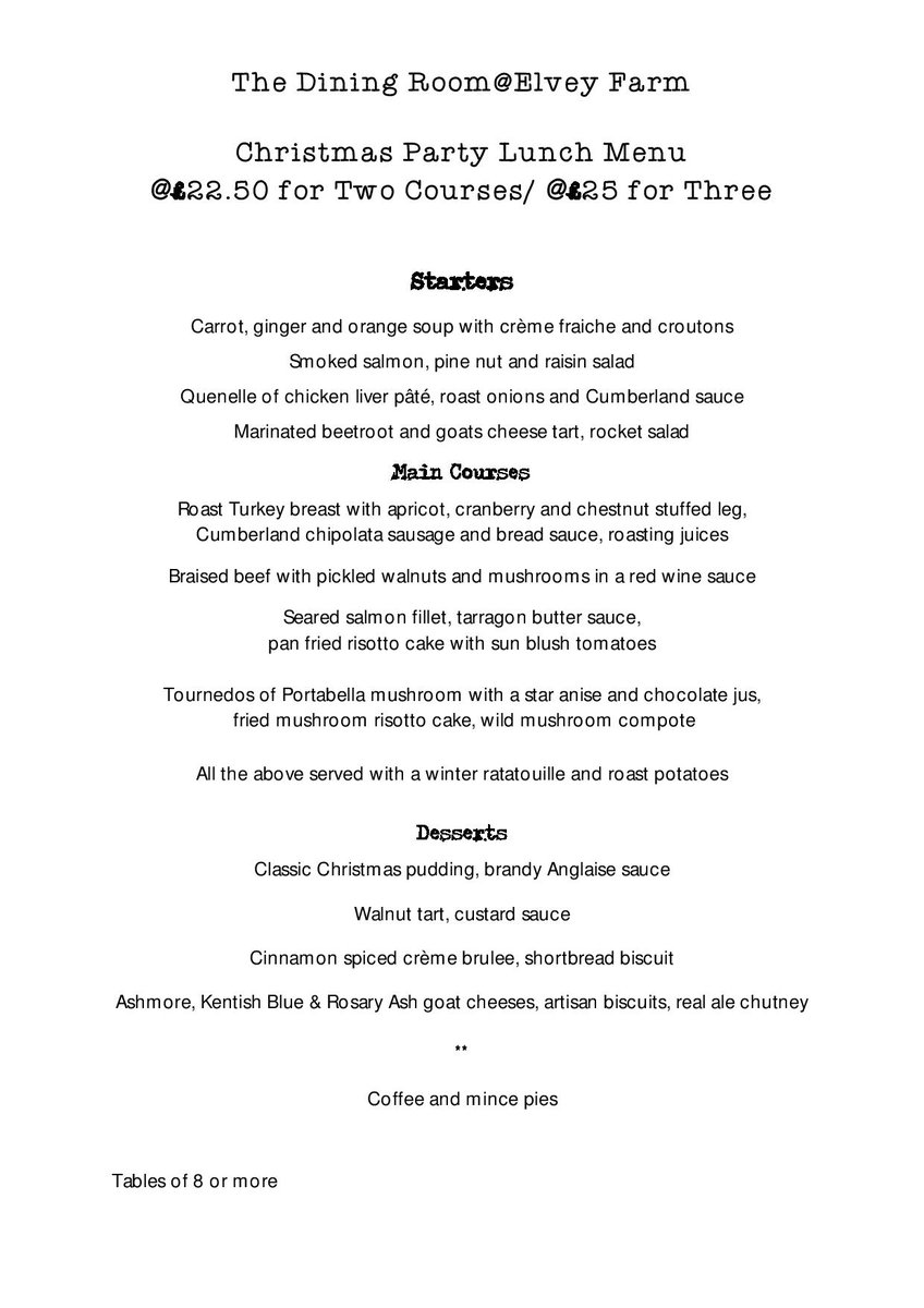 Dining_Elvey's tweet photo. Our Christmas Menus have gone live! Looking for somewhere to hold your #christmasparty get in touch for more details! http://t.co/LDXNtQmLXM