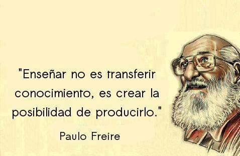 Ecogranjero's tweet photo. "Enseñar no es transmitir conocimiento, es crear la posibilidad de producirlo" http://t.co/dIjq2KyBFM