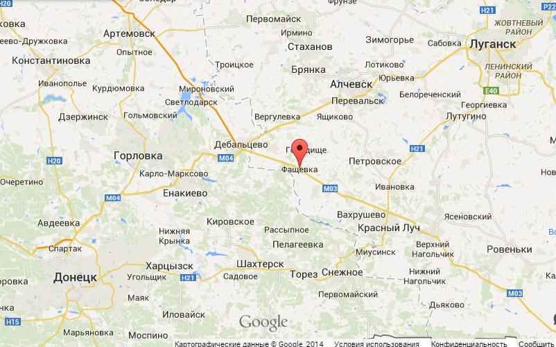 Карта фащевка луганская область