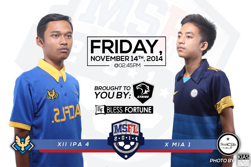 osismisa's tweet photo. Pertandingan selanjutnya akan ada XII IPA 4 (@ACFLS_MISA) vs X MIA 1 (@SuicideMISA) http://t.co/6ulx1fAaWr