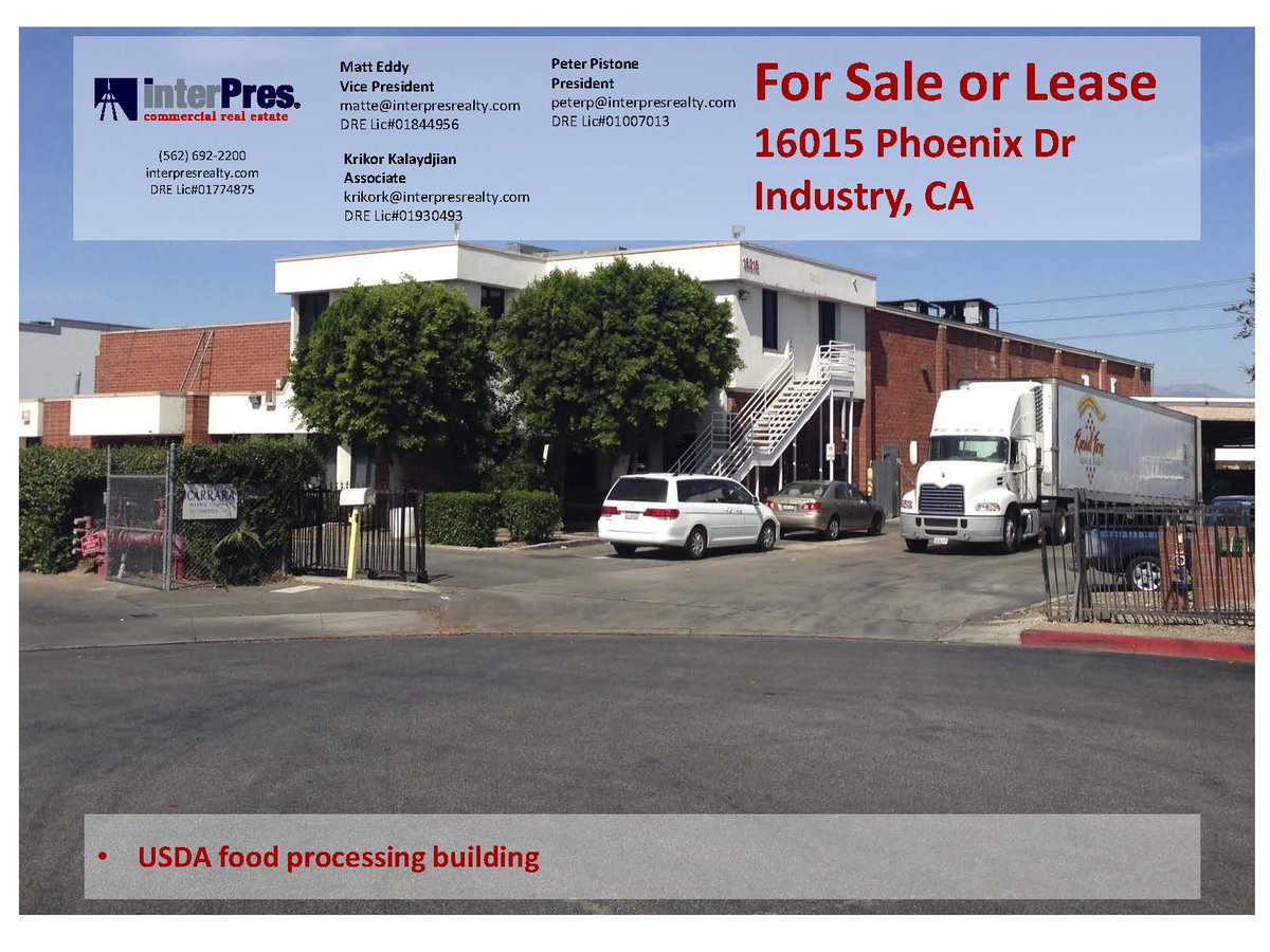 interPres_'s tweet image. 25,000 SF Freezer/Cooler building for Sale or Lease! Located near the 60&amp;amp;605 fwys! Must see! Call us for more info!