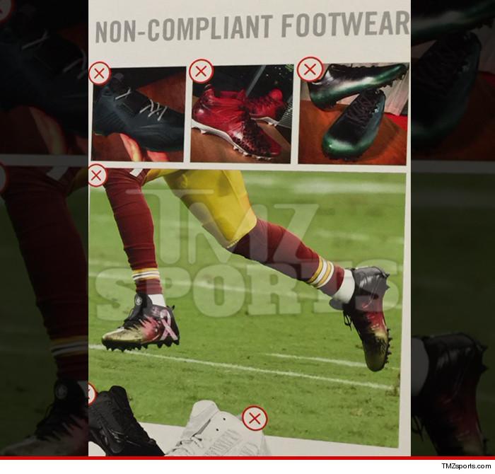 PhilHecken's tweet photo. Nike to NFLers - stop customizing cleats or we'll kill your endorsement deals -> http://t.co/tXqRs4XZ9v http://t.co/abZqhmlwBG