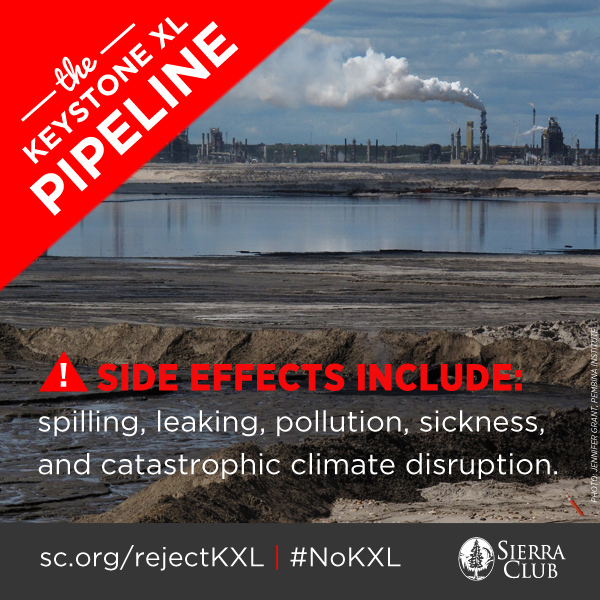SierraClub's tweet photo. Keystone XL is terrible, no good, very bad idea. #NoKXL http://t.co/Tdg7SpOQAe