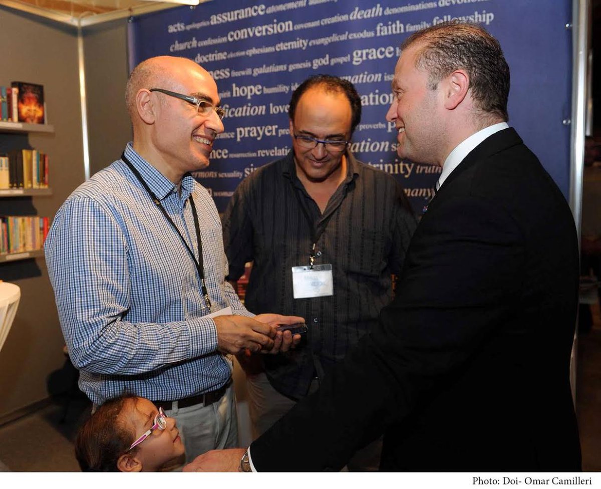 edukazzjoni's tweet photo. Prime Minister @JosephMuscat_JM visits the National Book Fair at the Mediterranean Conference Centre in Valletta http://t.co/75F9x5sojZ