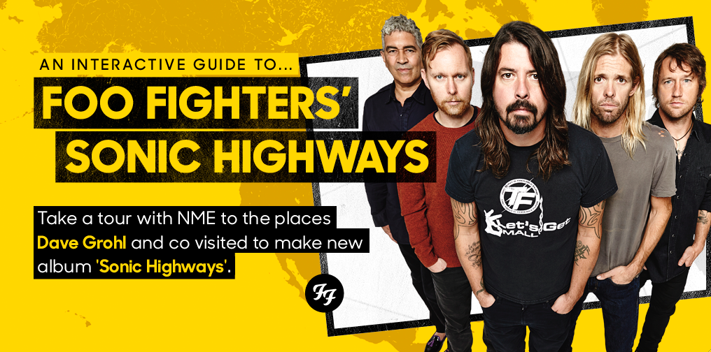 NME's tweet photo. Take a trip with the @foofighters: NME's interactive map guide to 'Sonic Highways' is here! http://t.co/P5fp2PIM1k http://t.co/vtqOFXmNcd