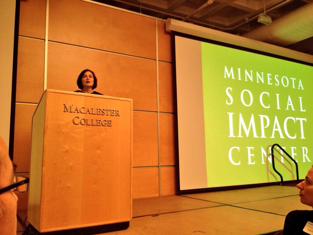 JoyMcBrien's tweet photo. Front row at the @socialimpactmn launch- great opportunity to admire @MayorHodges commitment to service. #impactmn http://t.co/cWSkthi0a9