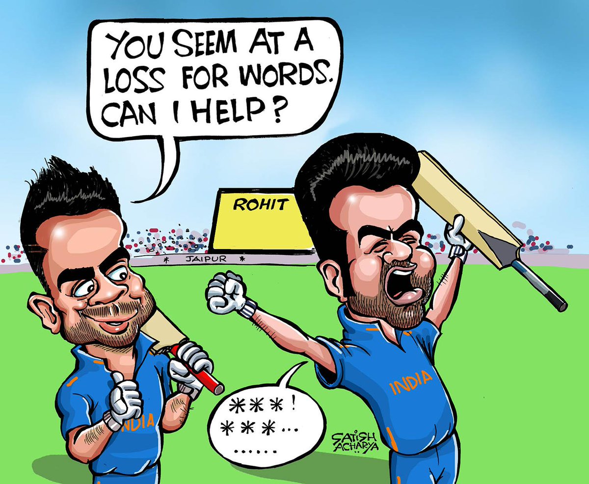 RoHIT hai! #RohitSharma (An old cartoon done for <a href="/ESPNcricinfo/">ESPNcricinfo</a> )