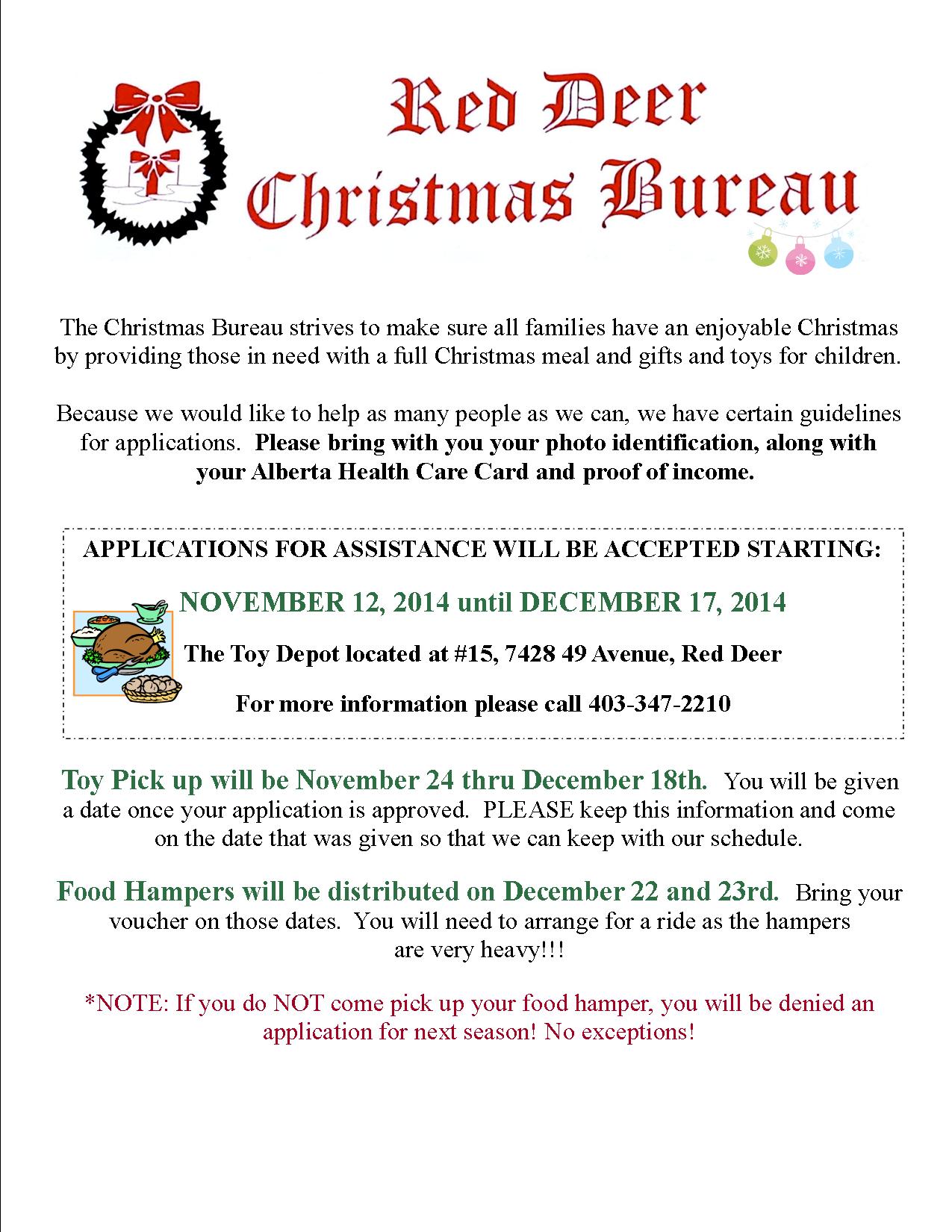 Town of Penhold on Twitter "Red Deer Christmas Bureau Christmas and