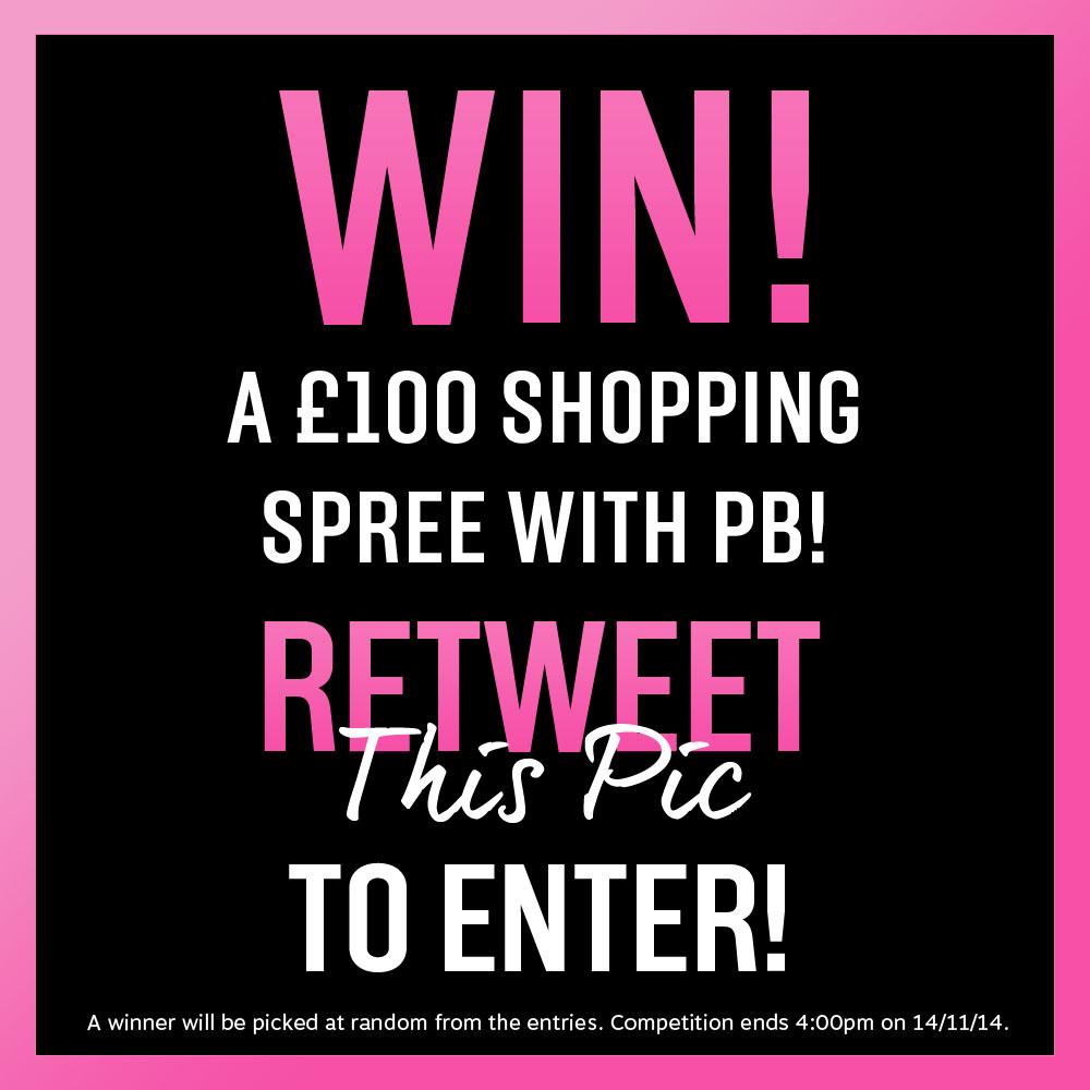 PinkBoutiqueUK's tweet photo. #COMPETITION TIME! #RT to #WIN a £100 voucher to spend online! Ends tomorrow so GO GO GO! 😝 http://t.co/yyIv18ymGU