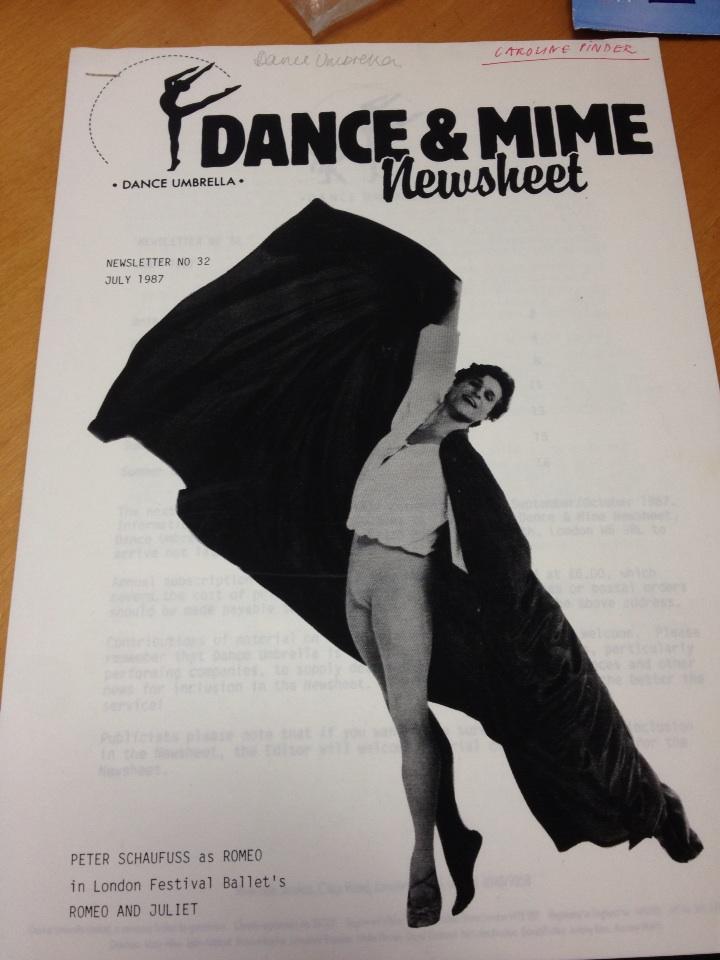 RiversideLondon's tweet image. Another gem found in the archive today, this time @DanceUmbrellaUK newsheet from 1987