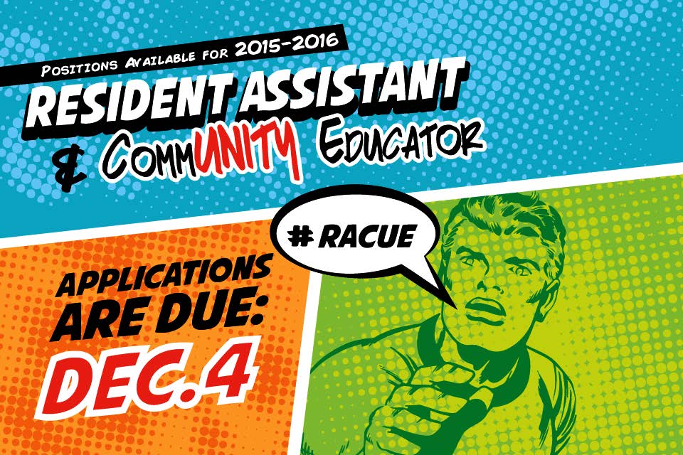 LAST #RACUE info session is TONIGHT at 8PM in the Willkie Auditorium. Must attend one to be eligible for position.