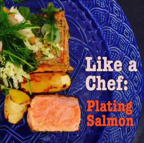 MarcusCooks's tweet photo. Salmon is my #Swedeiopian staple. Here's a #HowTo #Video on plating the #MarcusOffDuty way: http://t.co/7xDT40CteX http://t.co/Jap3FP32vp