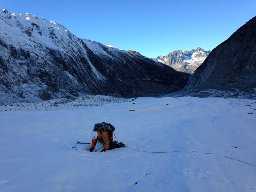 Arcteryx's tweet image. RT @Vert_Frontiers: A stunning day above #chamonix teaching crevasse rescue after a fresh dusting of snow.