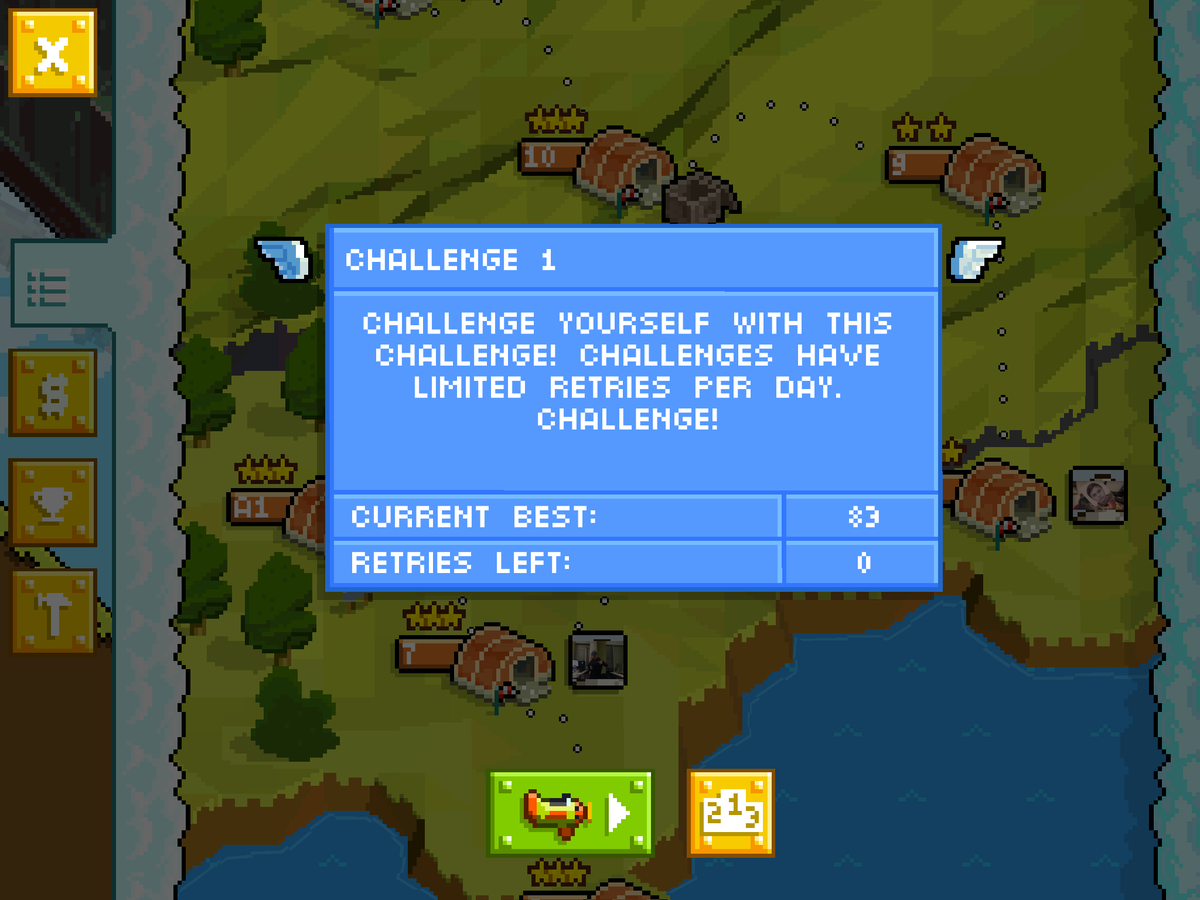 Rovio's tweet photo. Post your best challenge 1 scores. #GoGoGo and #RetryRetryRetry http://t.co/IgBY8YBYCa
