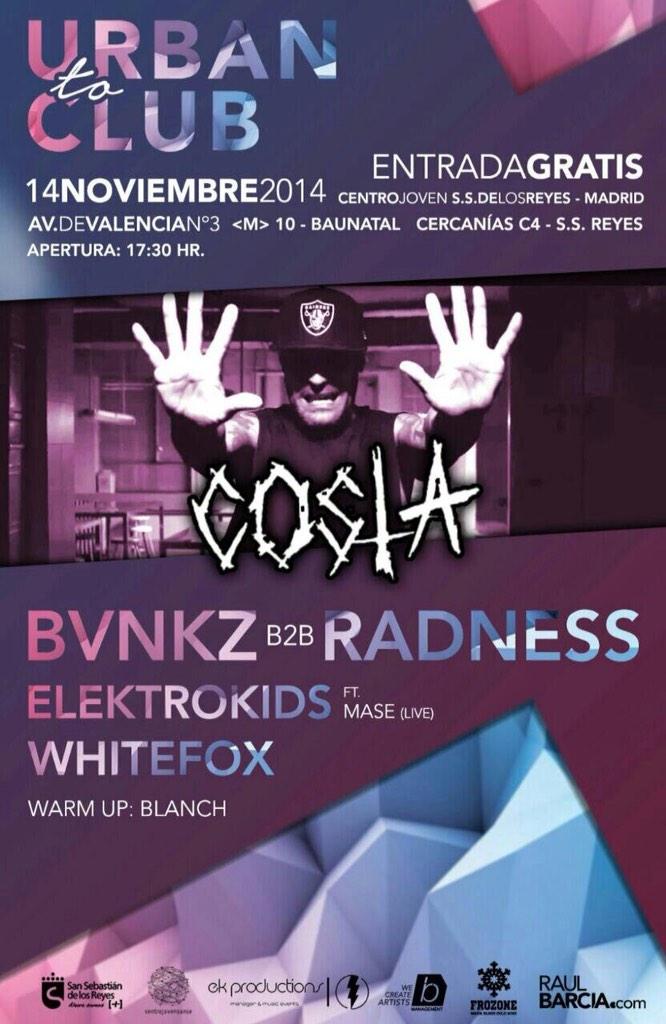 RADNESSmusic's tweet photo. Buenas tardes! Muchas ganas de que llegue mañana para @UrbanToClub ! Ya no nos queda nada! http://t.co/IUIR27tSgu