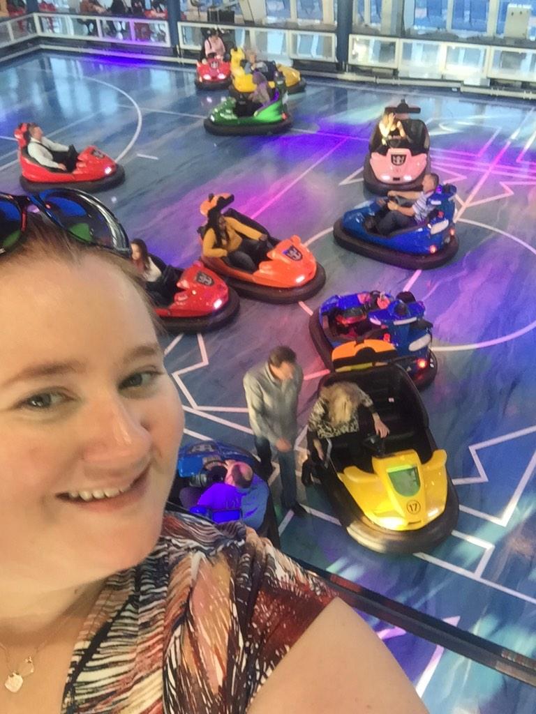 Love watching (and doing) adult-only bumper car sessions! #QuantumOfTheSeas #SelfieAtSea   <a href="/RoyalCaribbean/">Royal Caribbean</a>