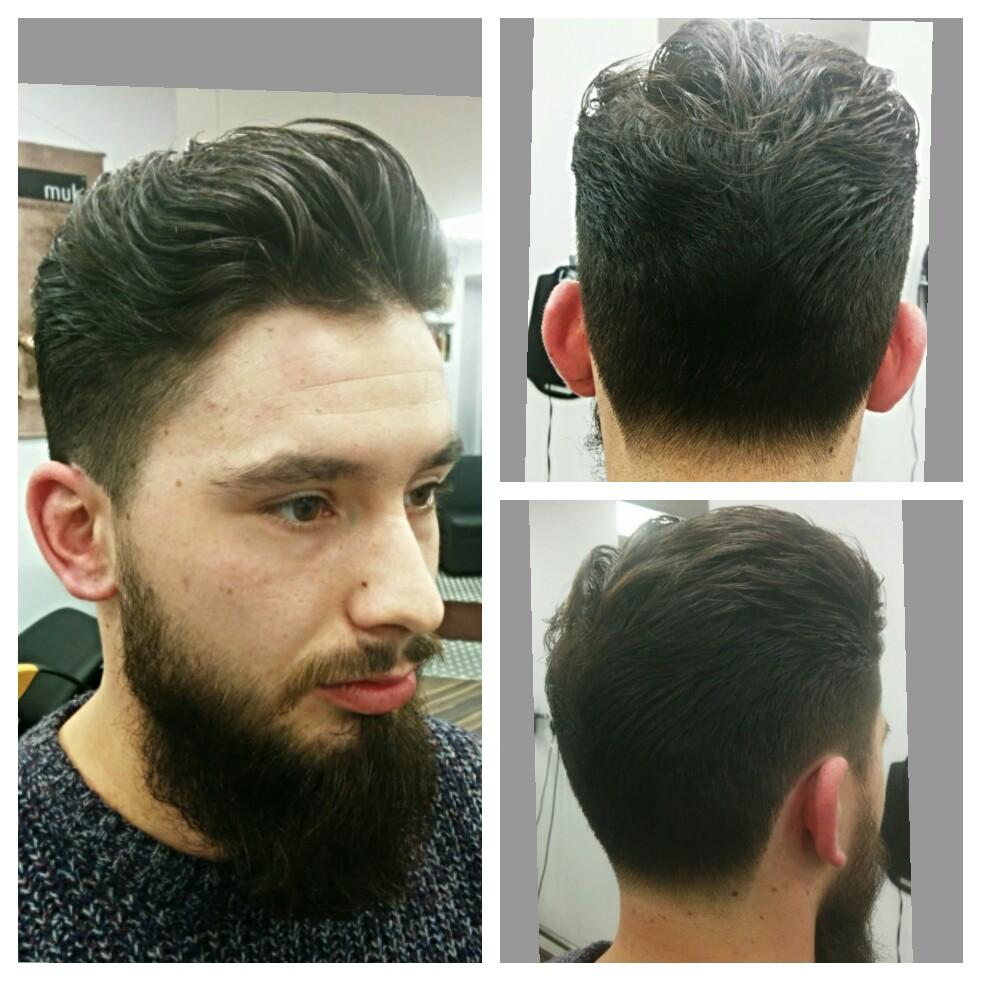 johnwesleyhair's tweet photo. A pleasure as always to have @SpongyJulian in the chair, rocking the lose slick bk using @HairMuk pomade http://t.co/d2KqdT7D6q