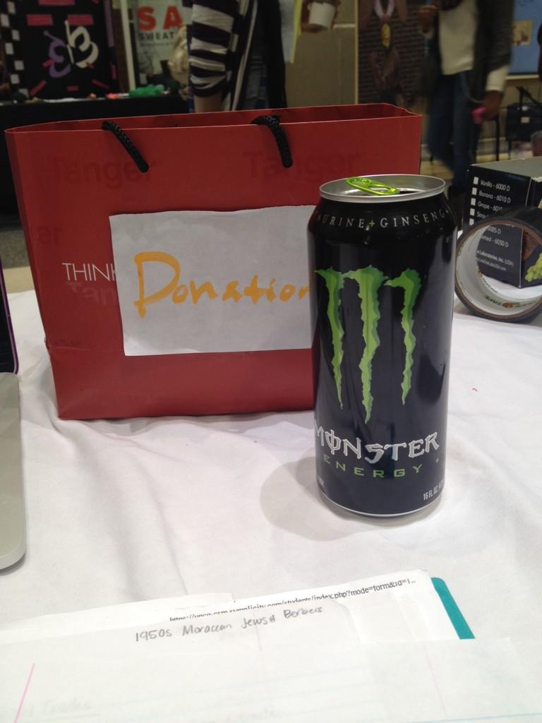TNX_GAMMA's tweet photo. Come to the EUC to the @KDR_UNCG table to donate clothes for needy children and get a Monster! #philanthropy http://t.co/sr0Y37pmDw