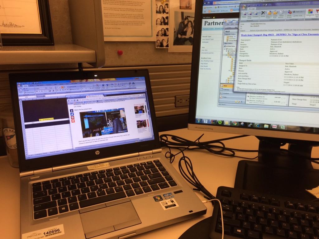 libbybak's tweet photo. Sneaking in the #Rokerthon live stream at work.  Go @alroker go! http://t.co/2PonaRB2YS