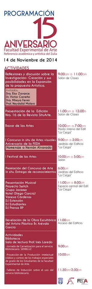QueHayMaracaibo's tweet photo. Mañana es el 15 Aniversario @Feda_LUZ con presentación musical de @Proyecto_Switch, el debut de @nesacardenas y más. http://t.co/Ou00mhVx4C