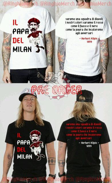 RinghioMerch's tweet photo. @JualanMilan PO tees Herbert Kilpin | Idr: 75k | Cotton combat 24s, Plastisol | CP: pin:27B2F5B3 WA: 082298881876 http://t.co/kgKSycmuMB