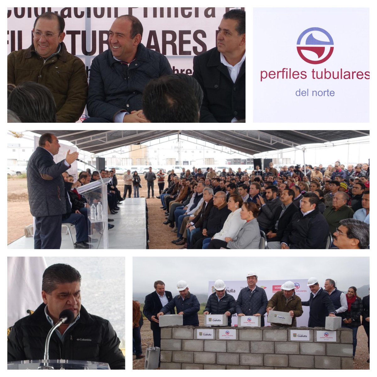 Primera piedra de la empresa Perfiles Tubulares en #Torreón en el Parque PYMES. <a href="/mrikelme/">Miguel Riquelme</a> <a href="/ildefonsogv/">Ildefonso Guajardo Villarreal</a>