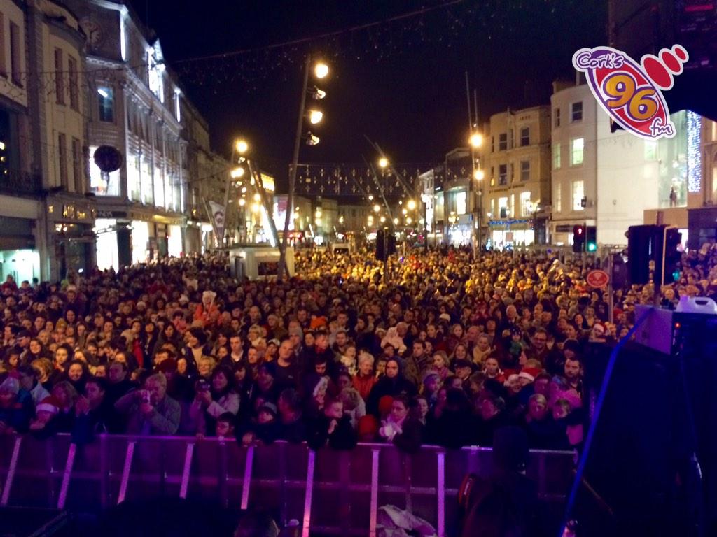 And it's only just started . As we turn on the Cork City Christmas Lights. @GlowCork #CorkXmasLights14