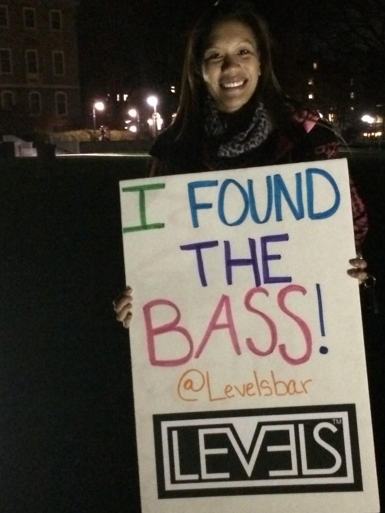 munchkin273's tweet photo. She found the bass #shefoundus #levels @LevelsBar @Bassjackers http://t.co/pUEuxiyDhq