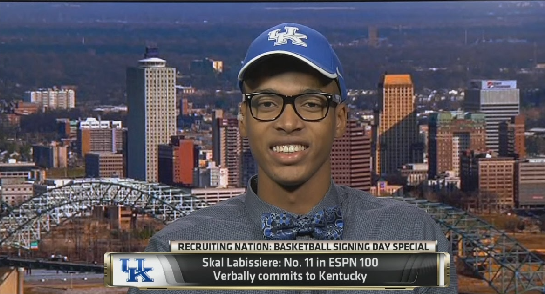 ESPNU's tweet photo. BREAKING: #11 Player in #ESPN100 Skal Labissiere (No. 5 Center) verbally commits to #Kentucky http://t.co/bTdokhv4n0