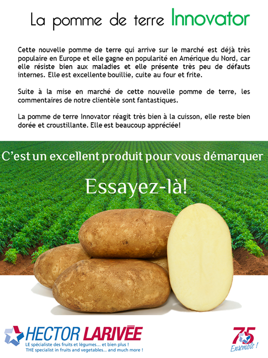 glarivee's tweet photo. En exclusivité chez @HectorHli la pomme de terre INNOVATOR. http://t.co/MMvIIfAgdJ