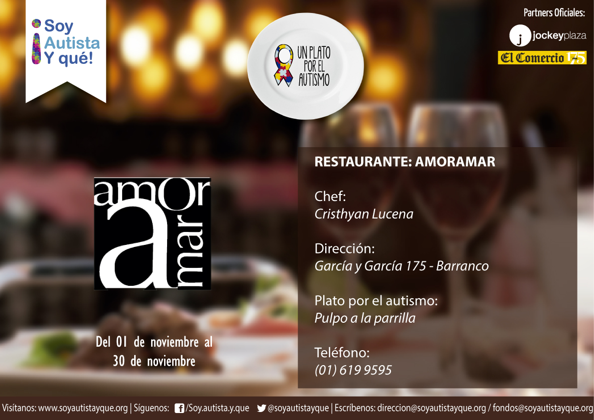 Amoramar's tweet image. ¡Súmate a la campaña Soy autista, y que? degustando nuestro plato por el autismo: Pulpo a la parrilla!