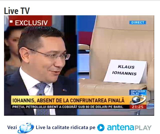 Ponta atent la Iohannis, ca de obicei #dezbatere pic.twitter.com/pTBfliMque Ponta atent la Iohannis, ca de obicei #dezbatere pic.twitter.com/pTBfliMque