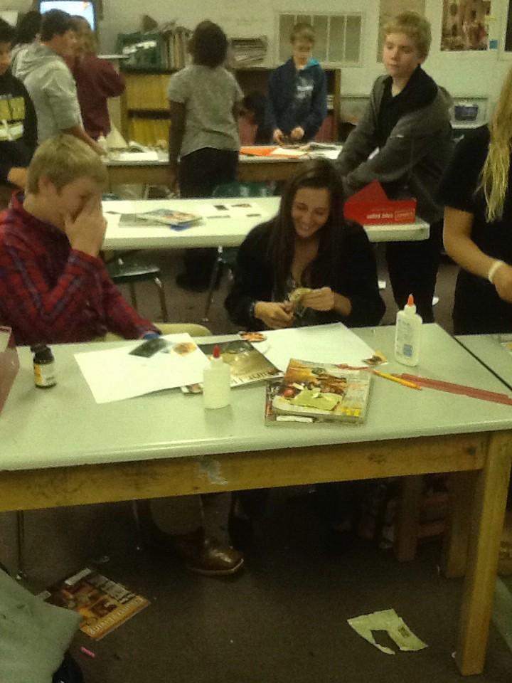 EastFalcons's tweet photo. @ Bowman's art class working on a project. http://t.co/buBZj8dJgc
