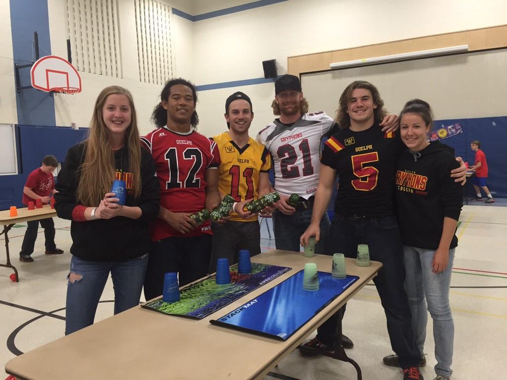 MrBrownGuelph's tweet photo. Breaking records #GWRday @SpeedStacksInc @johngaltps @ugdsb with spec guests from @uofg @GryphonFootball WSoc http://t.co/tAUxQJ5zY8